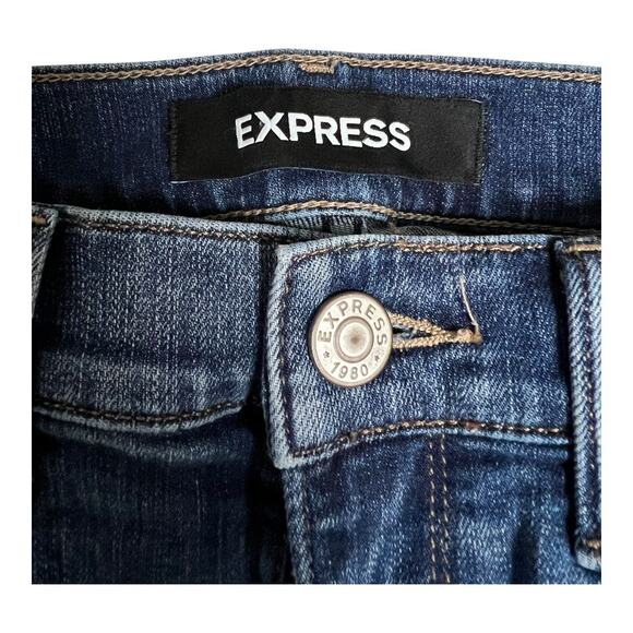 Express Jeans Distressed Mid Rise Skinny Ankle Womens 2R Grunge Casual Comfy - Picture 3 of 5